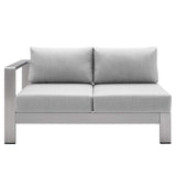 9-Piece Aluminum Outdoor Sectional Modular Sofa Set with Sunbrella Fabric