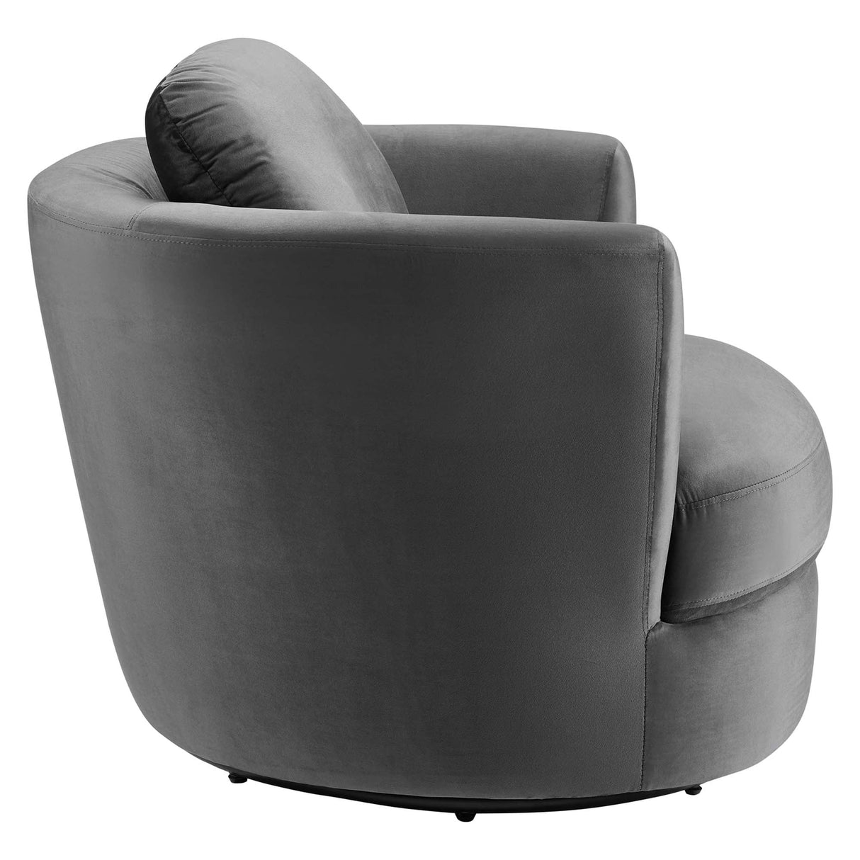 36 Inch Performance Velvet Swivel Barrel Armchair