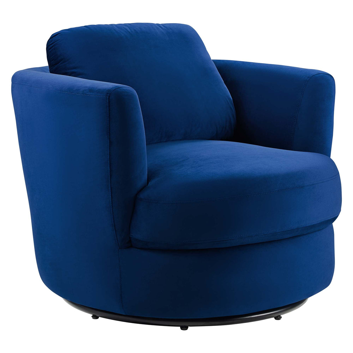 36 Inch Performance Velvet Swivel Barrel Armchair