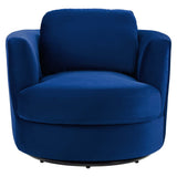 36 Inch Performance Velvet Swivel Barrel Armchair