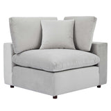 Down Filled Overstuffed Performance Velvet Corner Chair - 40 Inch