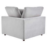 Down Filled Overstuffed Performance Velvet Corner Chair - 40 Inch