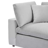 Down Filled Overstuffed Performance Velvet Corner Chair - 40 Inch