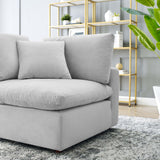 Down Filled Overstuffed Performance Velvet Corner Chair - 40 Inch