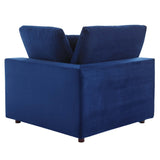 Down Filled Overstuffed Performance Velvet Corner Chair - 40 Inch