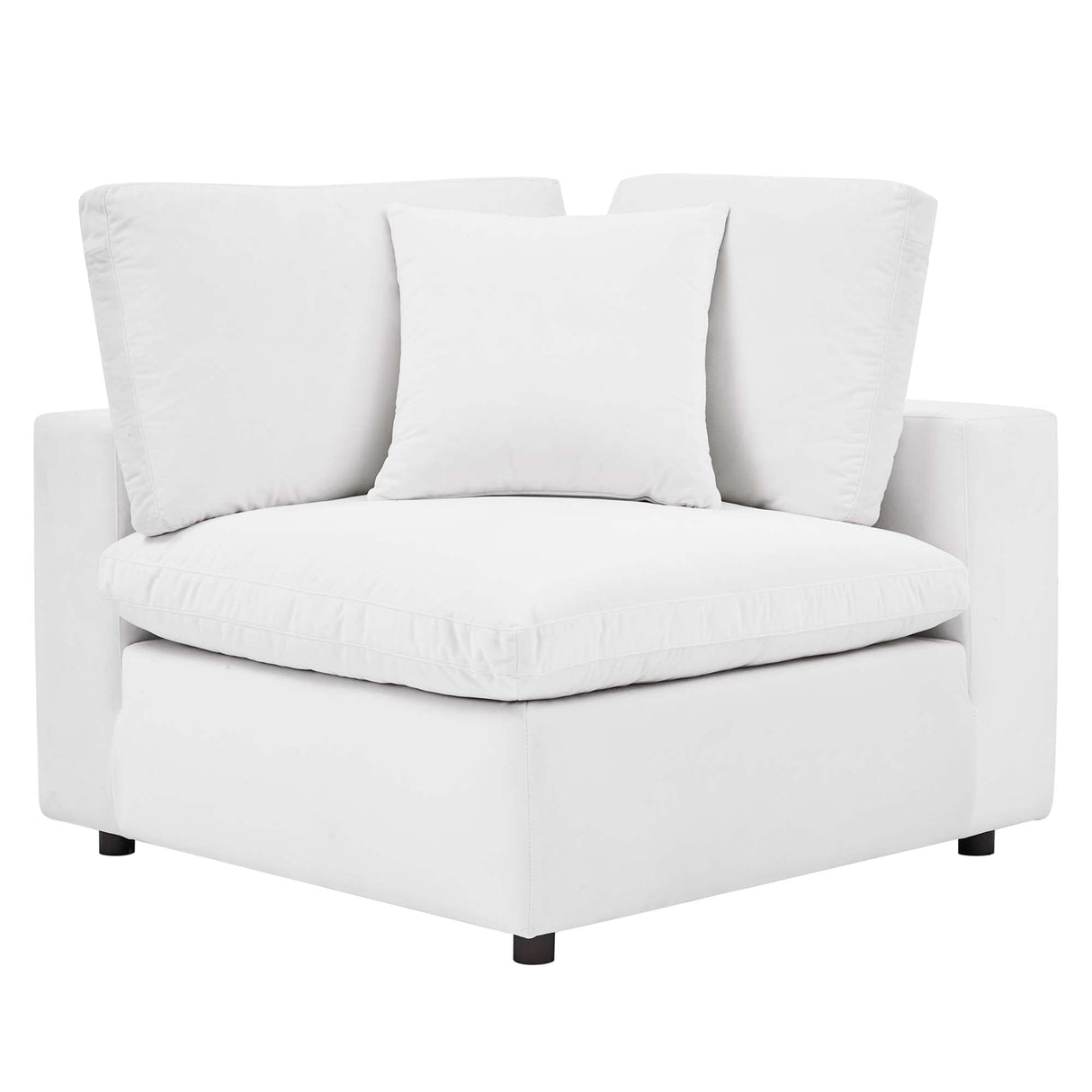Down Filled Overstuffed Performance Velvet Corner Chair - 40 Inch