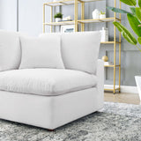 Down Filled Overstuffed Performance Velvet Corner Chair - 40 Inch