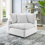 Down Filled Overstuffed Performance Velvet Corner Chair - 40 Inch