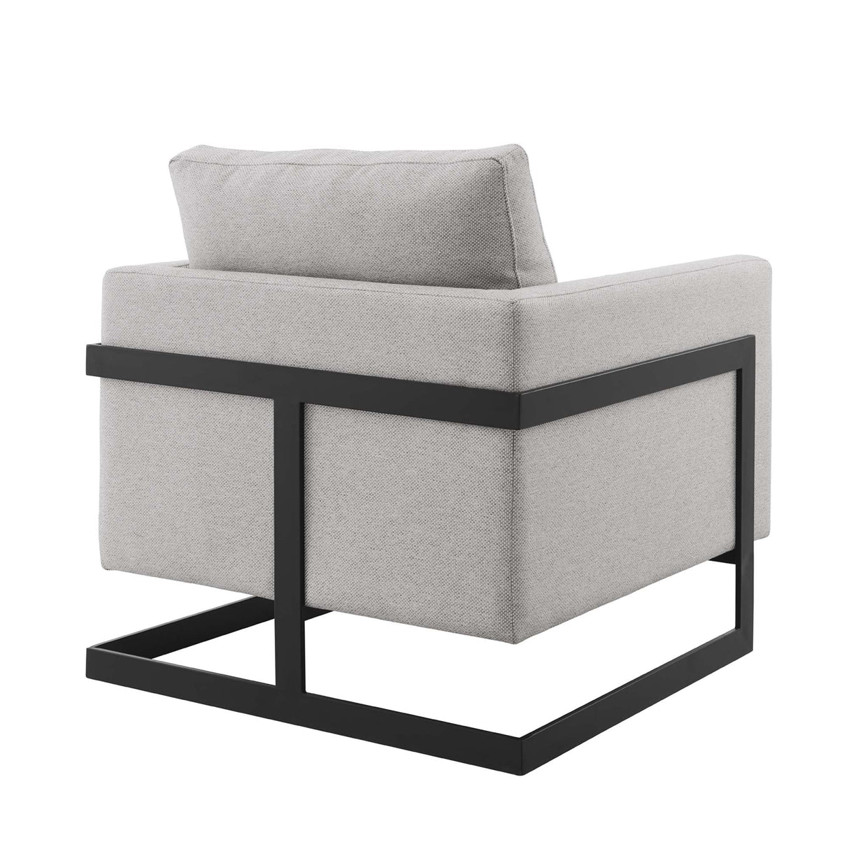 34 Inch Fabric Upholstered Sled Base Accent Chair