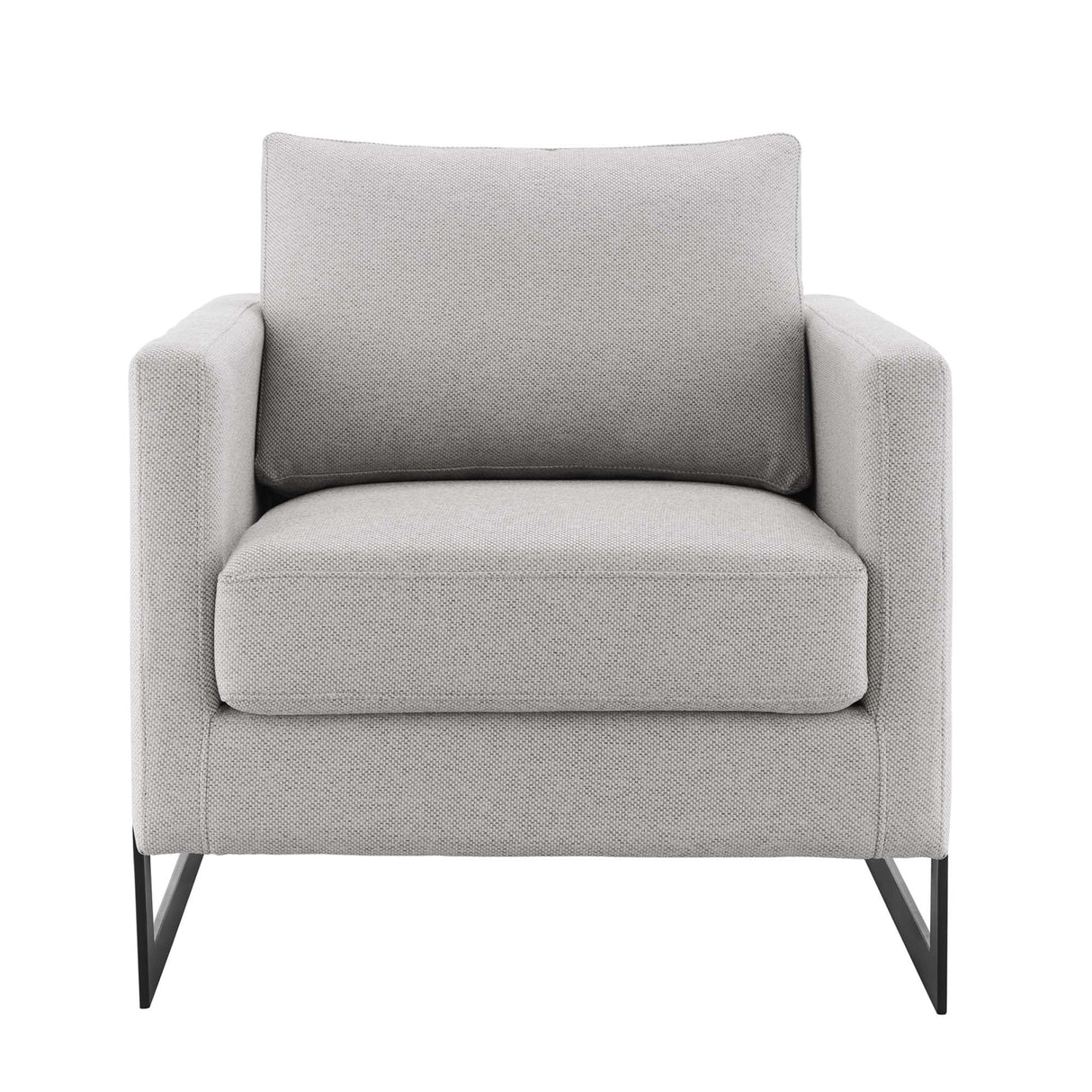 34 Inch Fabric Upholstered Sled Base Accent Chair