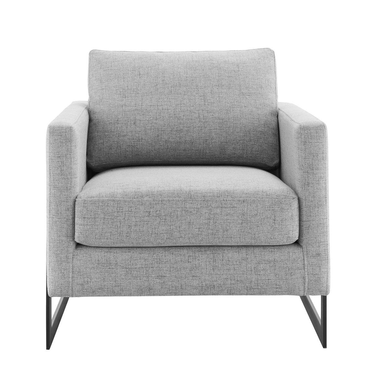 34 Inch Fabric Upholstered Sled Base Accent Chair