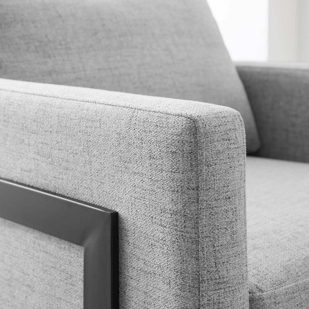 34 Inch Fabric Upholstered Sled Base Accent Chair