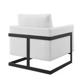34 Inch Fabric Upholstered Sled Base Accent Chair