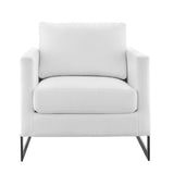 34 Inch Fabric Upholstered Sled Base Accent Chair