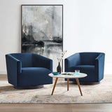 32 Inch Performance Velvet Swivel Chair Set of 2