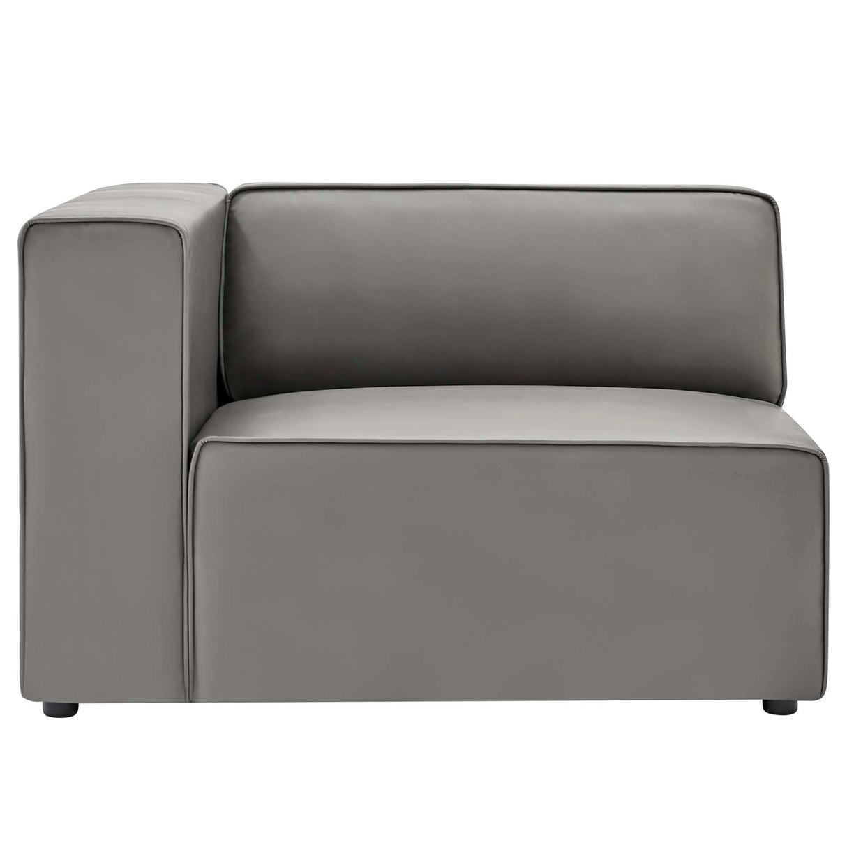 Vegan Leather Left-Arm Sectional Sofa Chair 44 Inch