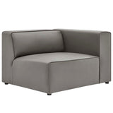 Vegan Leather Right-Arm Sectional Sofa Chair 44 Inch