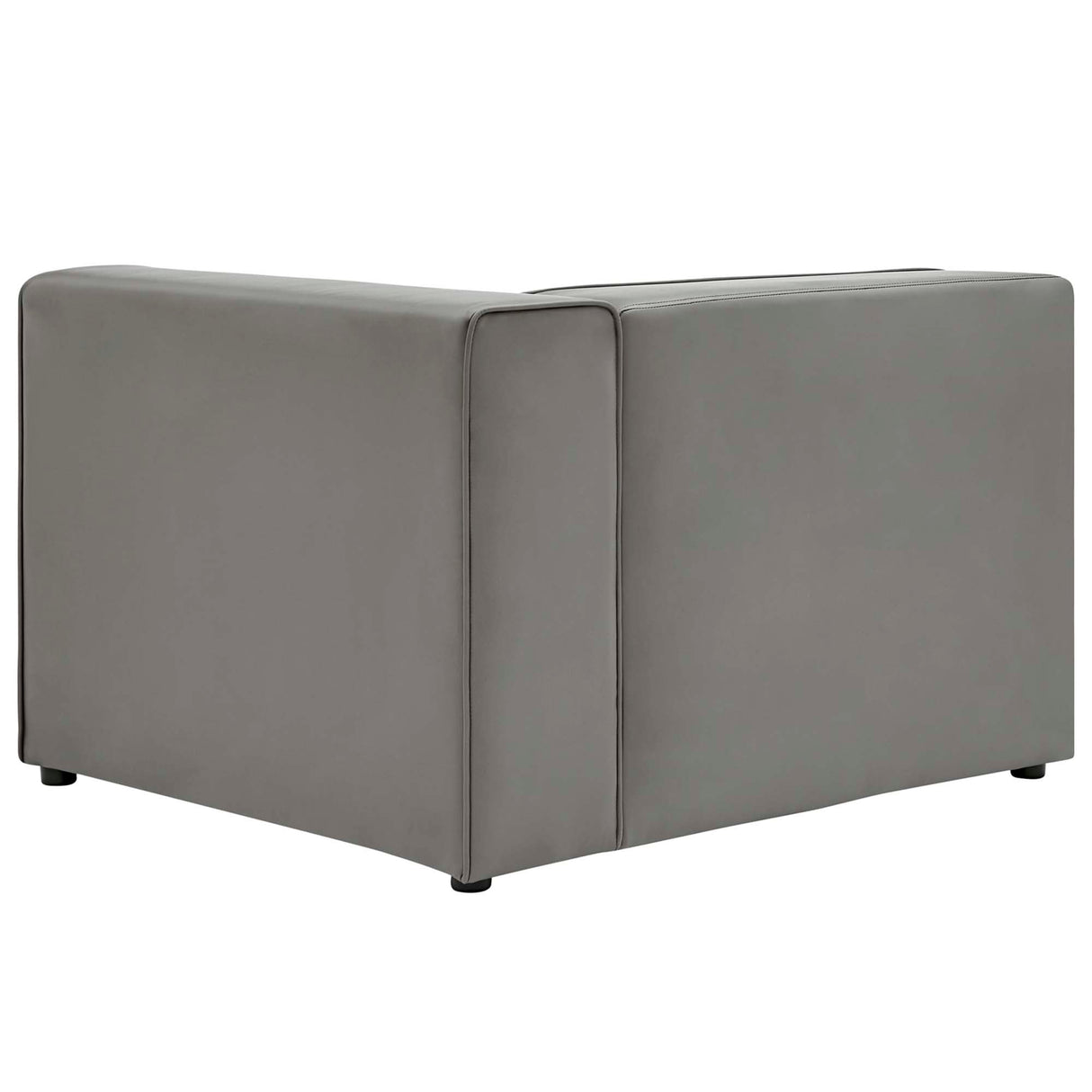 Vegan Leather Right-Arm Sectional Sofa Chair 44 Inch