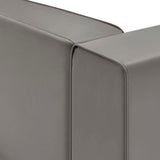 Vegan Leather Right-Arm Sectional Sofa Chair 44 Inch