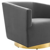 32 Inch Performance Velvet Swivel Lounge Chair