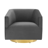 32 Inch Performance Velvet Swivel Lounge Chair