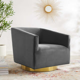 32 Inch Performance Velvet Swivel Lounge Chair