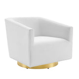 32 Inch Performance Velvet Swivel Lounge Chair