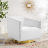 32 Inch Performance Velvet Swivel Lounge Chair