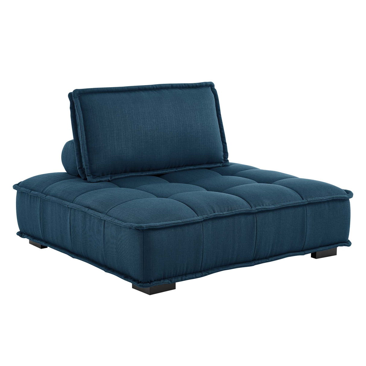47 Inch Polyester Fabric Tufted Armless Chair