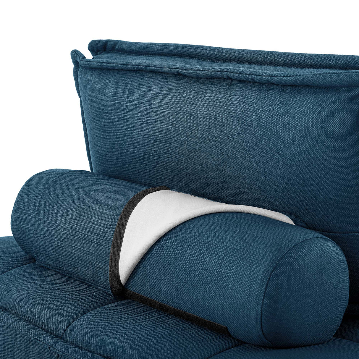 47 Inch Polyester Fabric Tufted Armless Chair