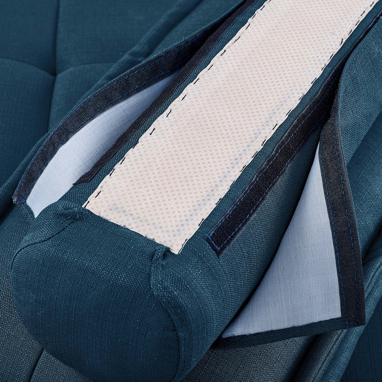47 Inch Polyester Fabric Tufted Armless Chair