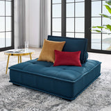 47 Inch Polyester Fabric Tufted Armless Chair