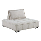 47 Inch Polyester Fabric Tufted Armless Chair