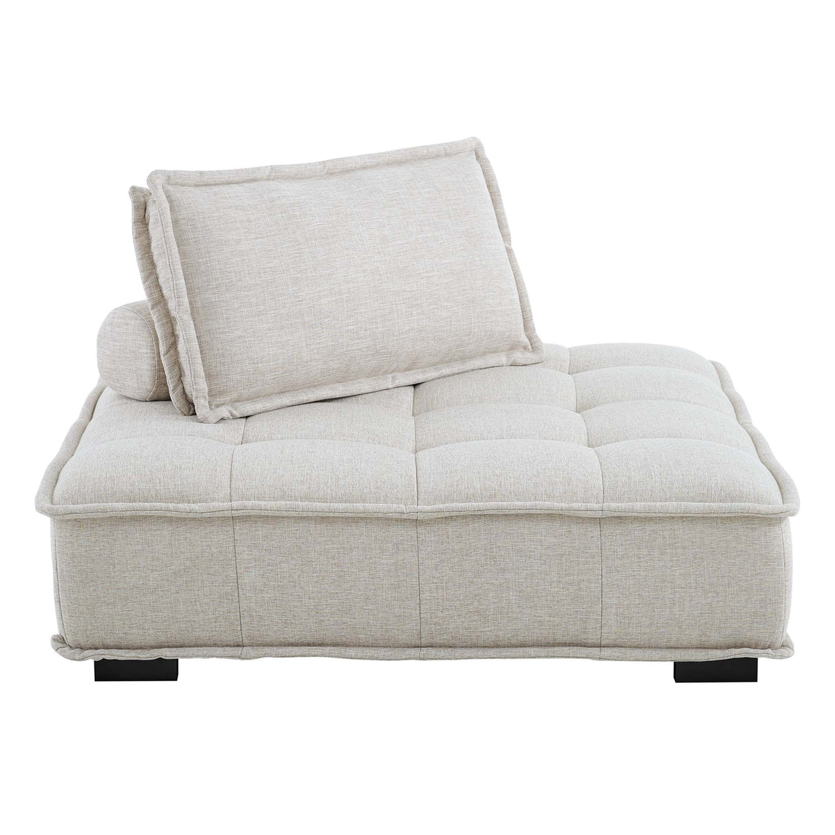 47 Inch Polyester Fabric Tufted Armless Chair