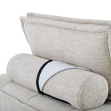 47 Inch Polyester Fabric Tufted Armless Chair