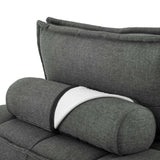 47 Inch Polyester Fabric Tufted Armless Chair
