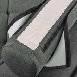 47 Inch Polyester Fabric Tufted Armless Chair