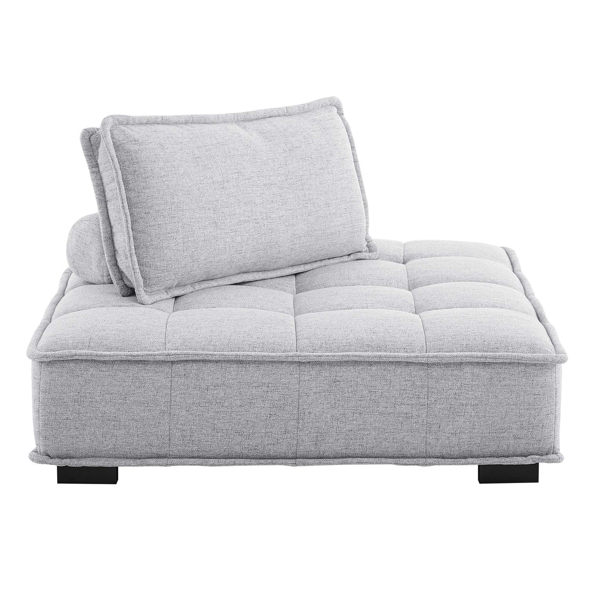 47 Inch Polyester Fabric Tufted Armless Chair