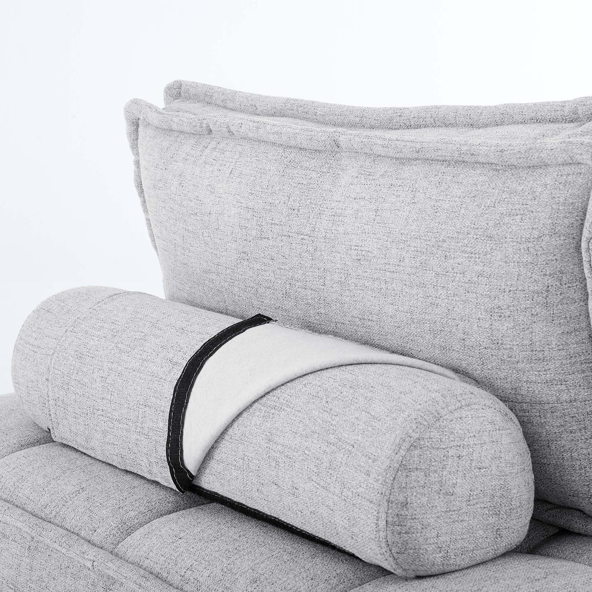 47 Inch Polyester Fabric Tufted Armless Chair