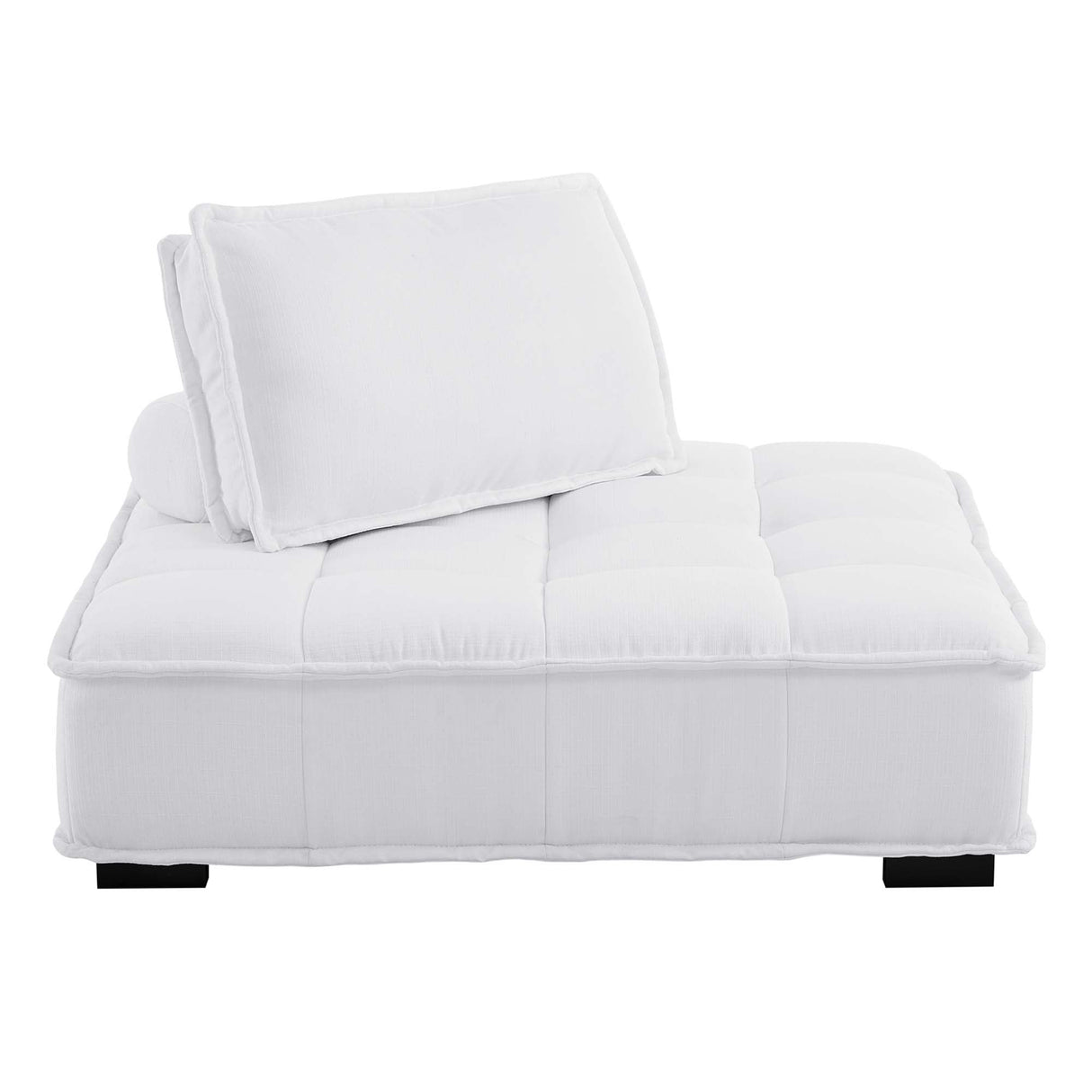 47 Inch Polyester Fabric Tufted Armless Chair