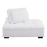 47 Inch Polyester Fabric Tufted Armless Chair