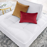 47 Inch Polyester Fabric Tufted Armless Chair