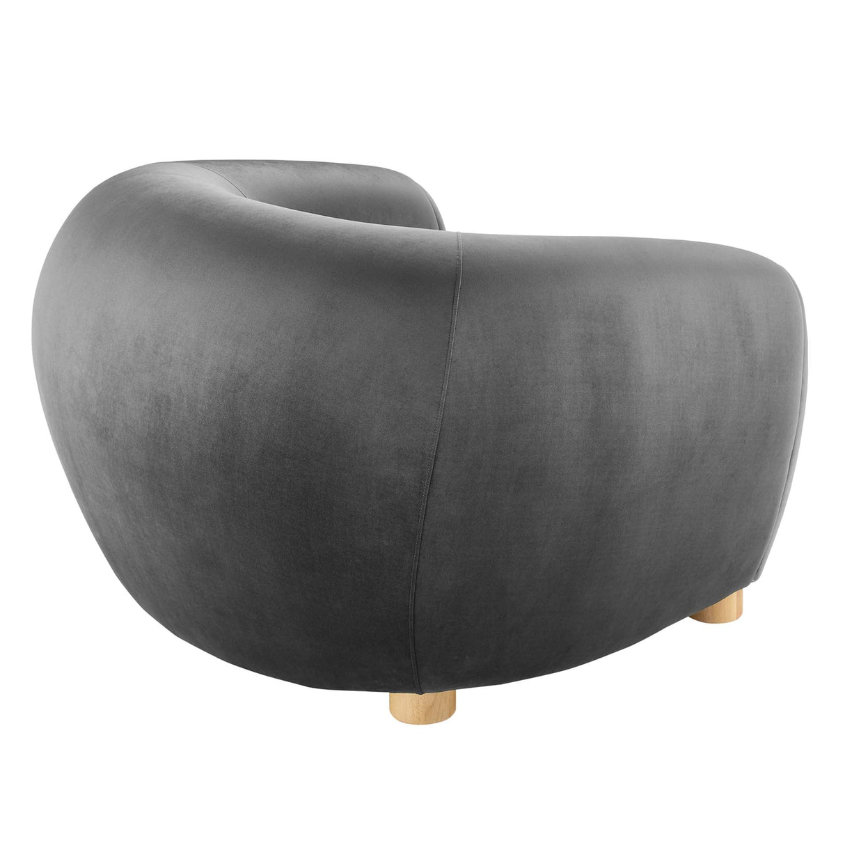 42 Inch Performance Velvet Armchair with Beech Wood Legs