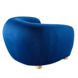 42 Inch Performance Velvet Armchair with Beech Wood Legs