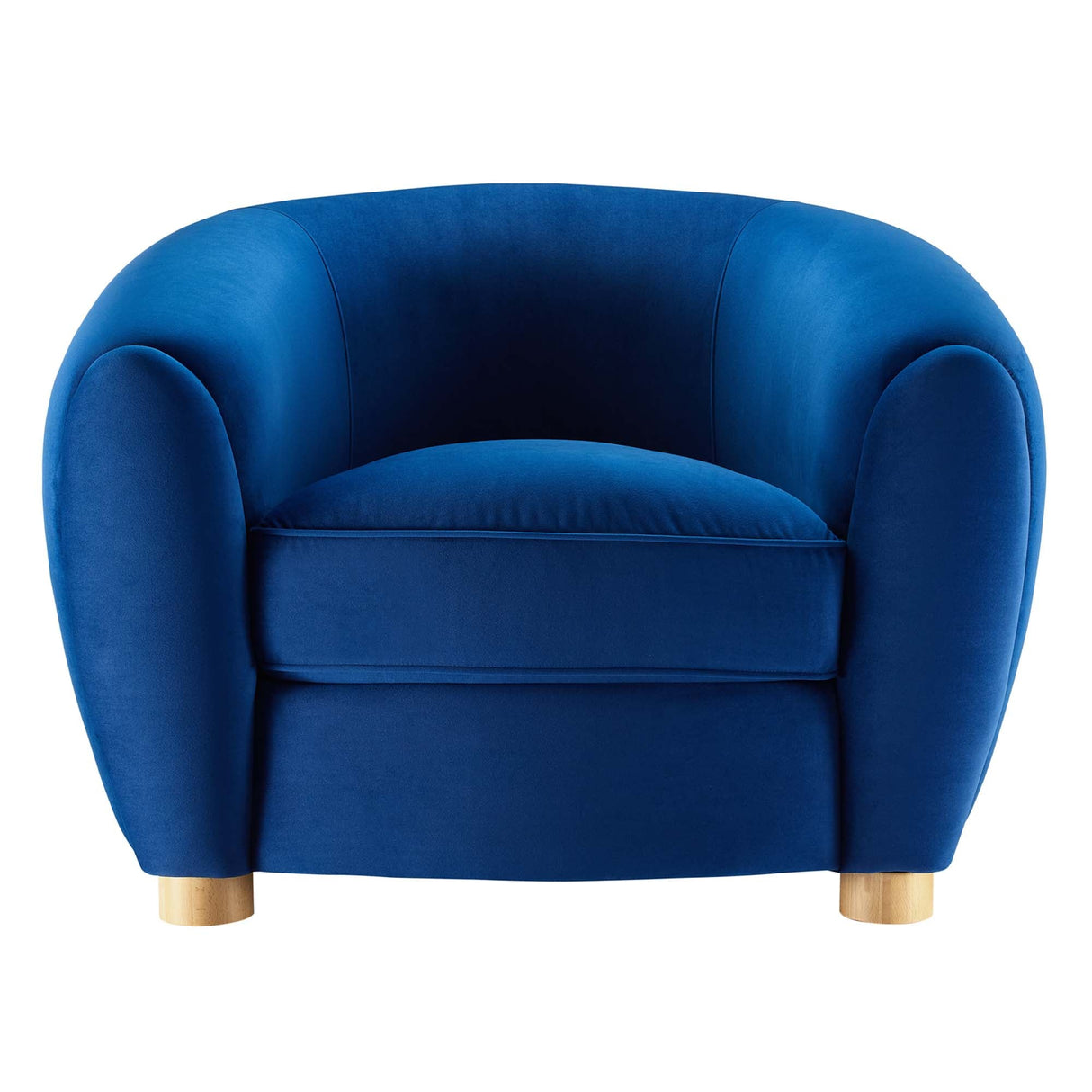 42 Inch Performance Velvet Armchair with Beech Wood Legs