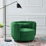 34 Inch Performance Velvet Swivel Chair