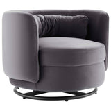 34 Inch Performance Velvet Swivel Chair