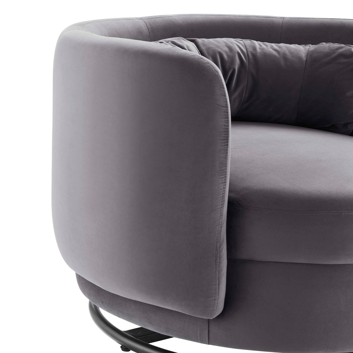 34 Inch Performance Velvet Swivel Chair