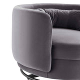 34 Inch Performance Velvet Swivel Chair