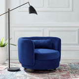 34 Inch Performance Velvet Swivel Chair